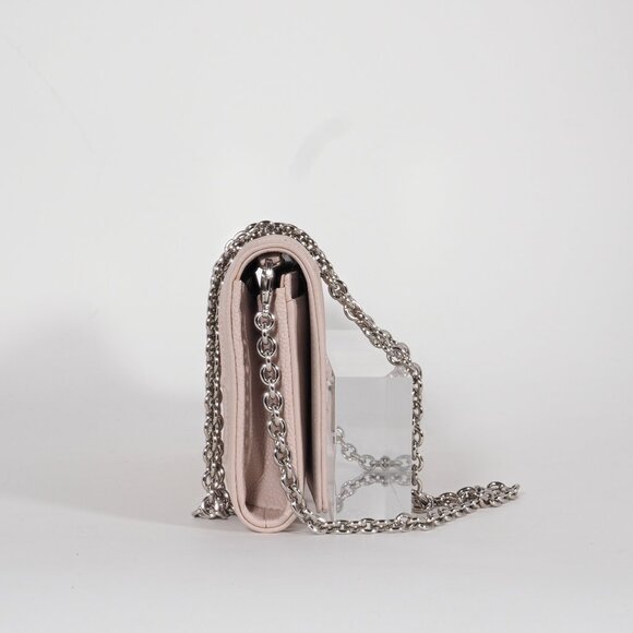 Christian Dior Diorama Wallet on Chain in Blush Grained Calfskin - Picture 7 of 14